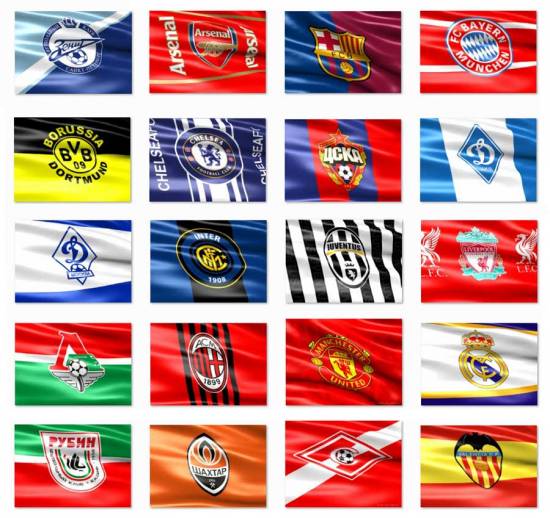 Фанатам, болельщикам и всем любителям футбола! Очень красивые скринсейверы (заставки на рабочий стол) Евро 2012. Вам представлена коллекция развивающихся 3D флагов европейских футбольных клубов